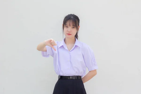 Asia Thai High School Student Uniform Beautiful Girl — Photo