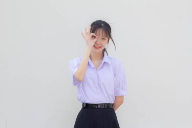 asia thai high school student uniform beautiful girl OK