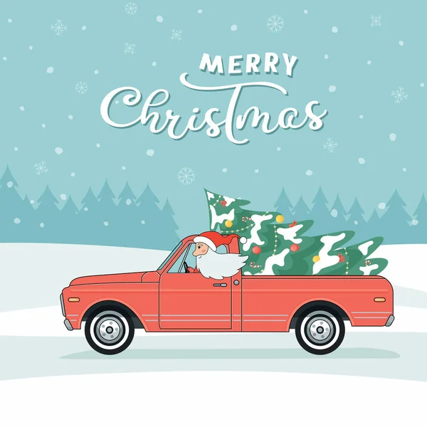 Noel Baba ve dekore edilmiş Noel ağacı.