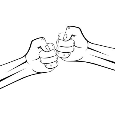 Dost canlısı yumruk tokuşturmanın ana simgesi