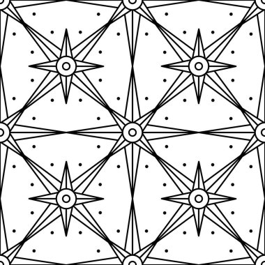 Rüzgar gülü beyaz siyah soyut desen