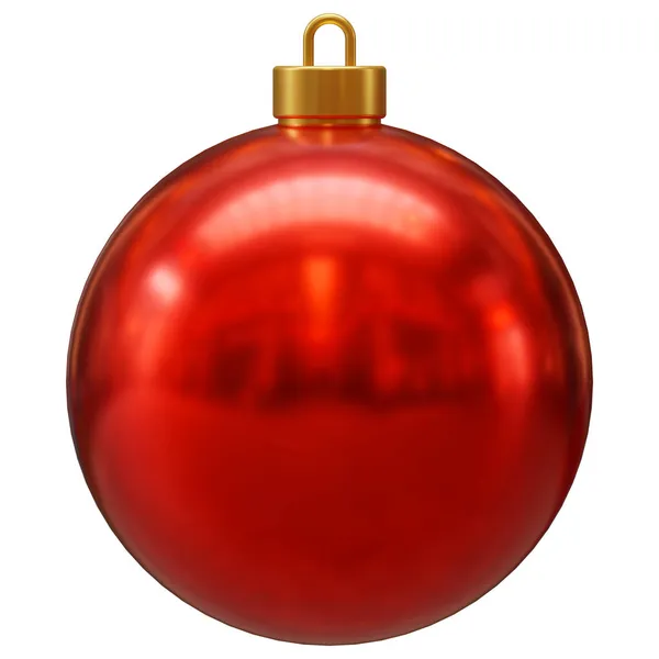 Рождественский Красный Пузырь Украшения Рендеринга Иллюстрации Элементов Дизайна — стоковое фото