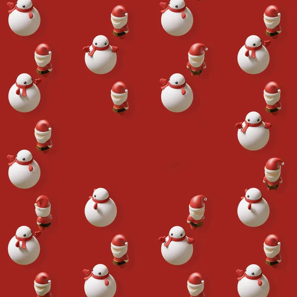Рождественский Шаблон Поста Социальных Сетях Rendering Pattern — стоковое фото