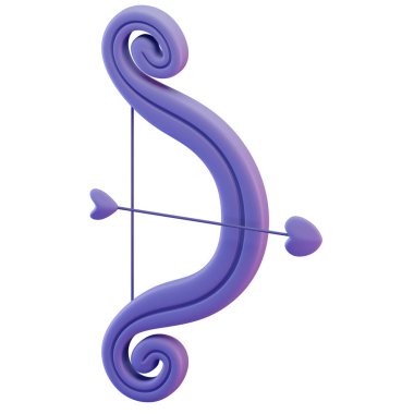 Yay ve Ok Simgesi 3B Resim Hazırlama