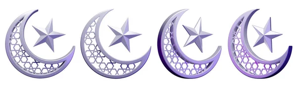 Islamic Crescent Star Design Elements — стоковое фото