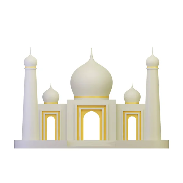 Элементы Дизайна Трехмерной Иллюстрации Мечети — стоковое фото