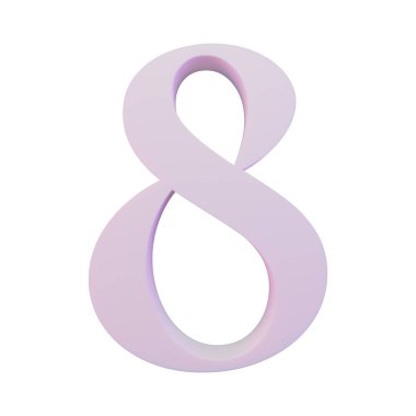 Sekiz Numara 3D Resim 1, Uluslararası Kadınlar Günü için uygun.