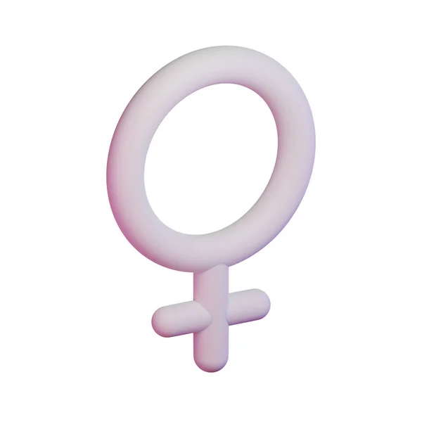 Símbolo Femenino Render Illustration Adecuado Para Día Internacional Mujer — Foto de Stock