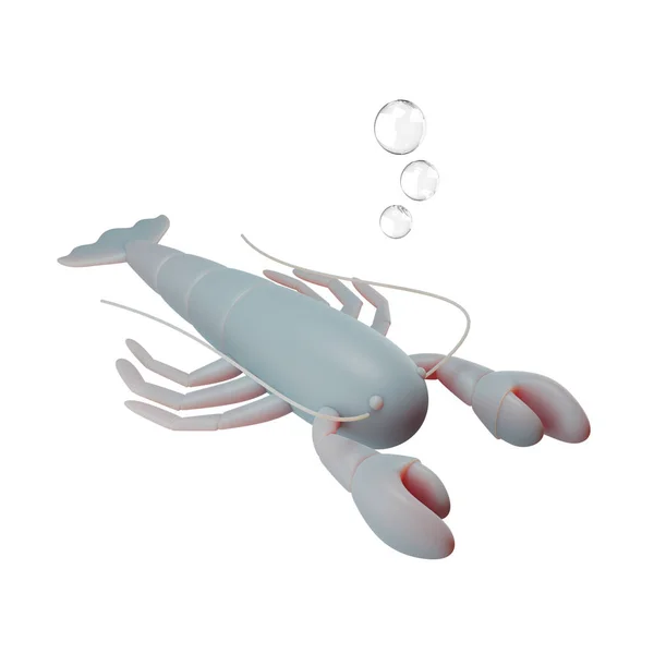 Lobster Render Illustration Adecuado Para Tema Del Día Mundial Del — Foto de Stock