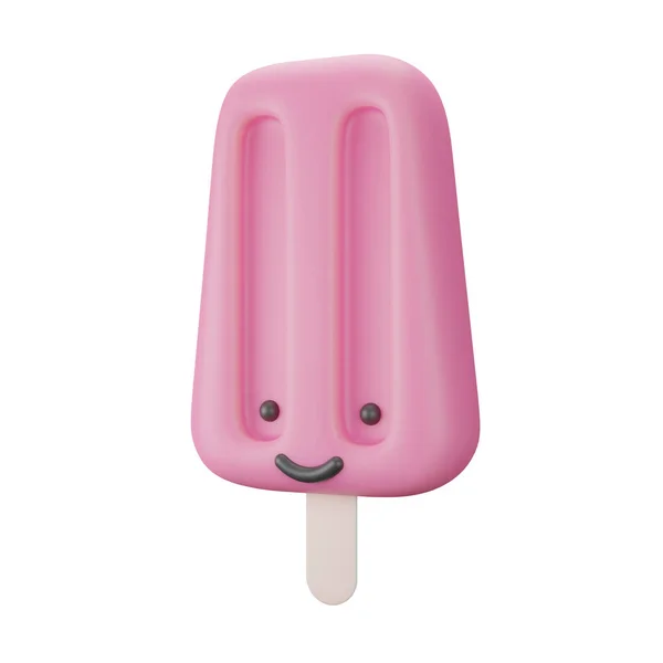 Summer Popsicle Render Icon — Stok fotoğraf