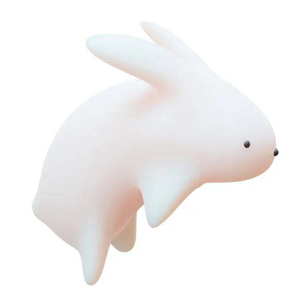 Mid Autumn Rabbit Render Illustration Element — Stock Photo, Image