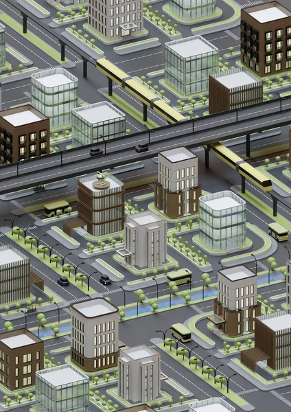 Urban Design Webinar Flyer Template With Isometric 3D Illustration
