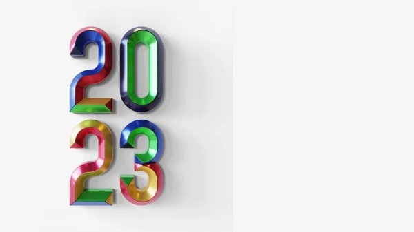 New Year 2023 Copy Space Typography Render Illustration — 스톡 사진