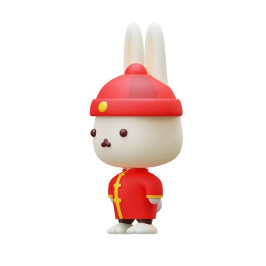 Çin Yeni Yılı Tavşan 3D Render Element 04