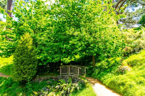 Molto Vedere Guardare Mentre Cammina Attraverso Set Del Film Hobbiton — Foto Stock