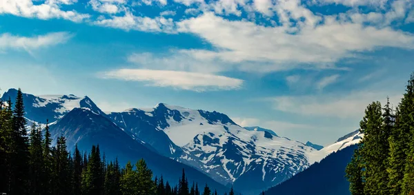 道端での眺めHwy Glacier National Park ブリティッシュ コロンビア カナダ — ストック写真