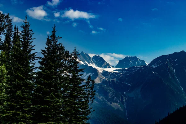 Pemandangan Puncak Rogers Pass Taman Nasional Gletser British Columbia Kanada — Stok Foto
