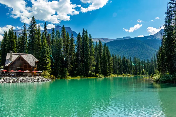 Emerlad waters of Emerald Lake Yoho National Park British Columbia Canada