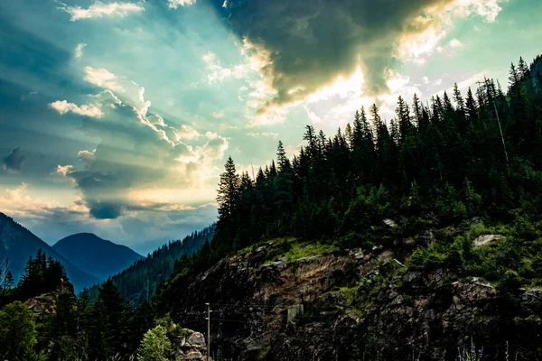 Pemandangan Sepanjang Hwy Mount Revelstoke Taman Nasional British Columbia Canada — Stok Foto