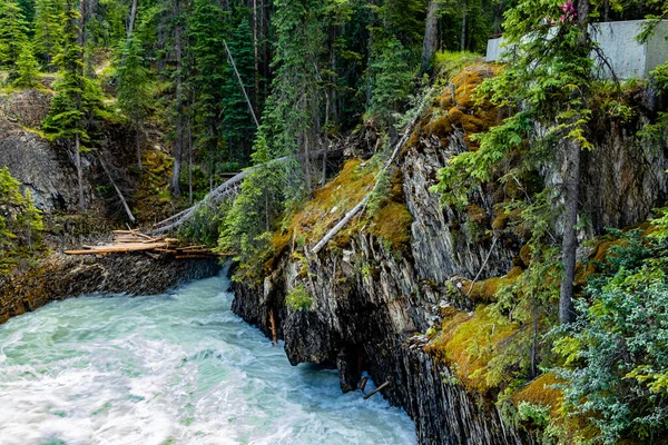 Natural Bridge Kicking Horse River Yoho National Park British Columbia — Stock fotografie