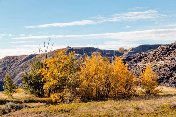 Fall Colours Dot Badlands Natural Area Tolman Badlands Heritage Rangeland — Foto de Stock