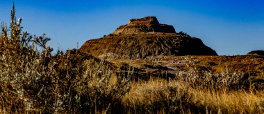 A drive through Dinosaur Provincial Park Alberta Canada