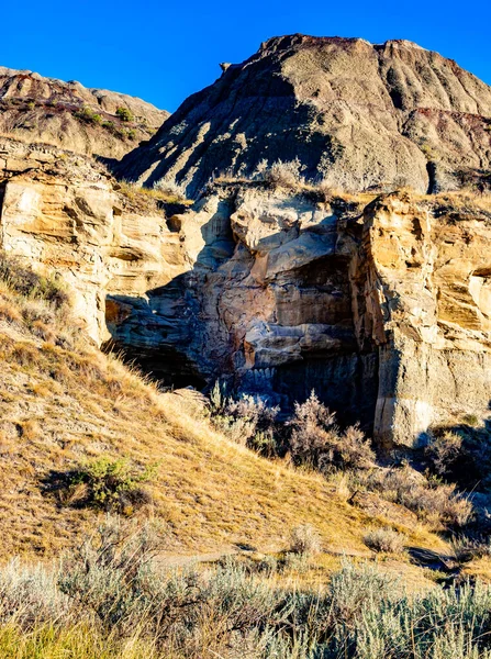 Drive Dinosaur Provincial Park Alberta Canada — Stockfoto