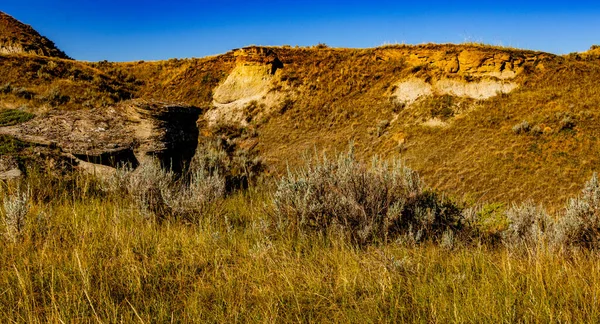 Drive Dinosaur Provincial Park Alberta Canada — Fotografia de Stock