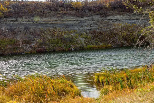 加拿大艾伯塔省卡德斯顿县圣玛丽水库省游憩区 — 图库照片