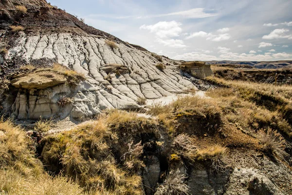 Início Primavera Badlands Drumheller Alberta Canadá — Fotografia de Stock