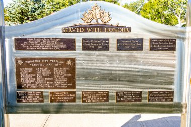 Savaşın anısına ölen Granum Hamleti Willow Creek Alberta Kanada 'nın MD' si