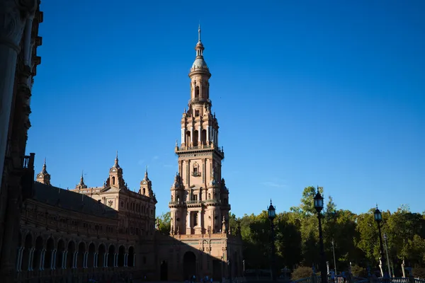 Detalle Una Torre Una Plaza Ciudad Sevilla España —  Fotos de Stock