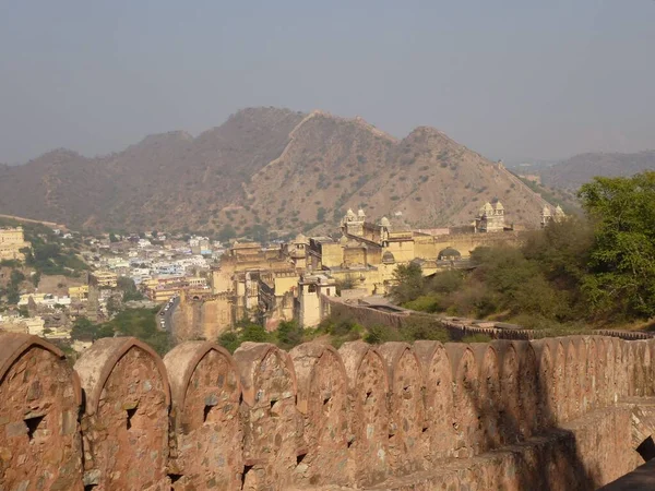 Amber Fort Vista Desde Las Murallas Jaigarh — Foto de Stock