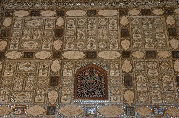 Belos Mosaicos Vidro Dentro Sheesh Mahal — Fotografia de Stock