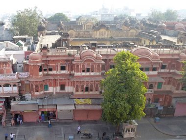 Jaipur 'daki şehir sarayının manzarası