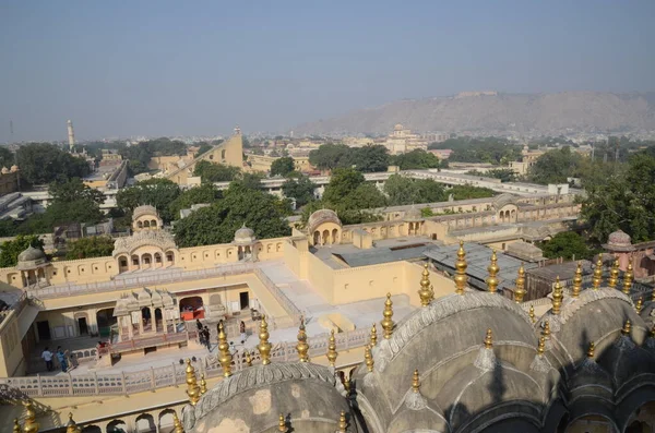 Vista Hawa Mahal Sobre Palacio Ciudad Jaipur — Foto de Stock