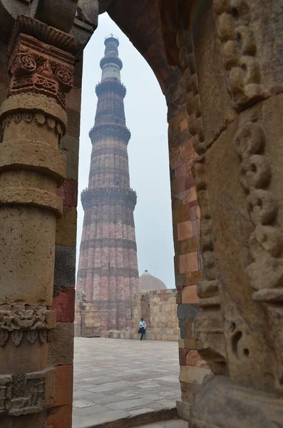 Minarete Qutb Minar Mehrauli Delhi Del Sur — Foto de Stock