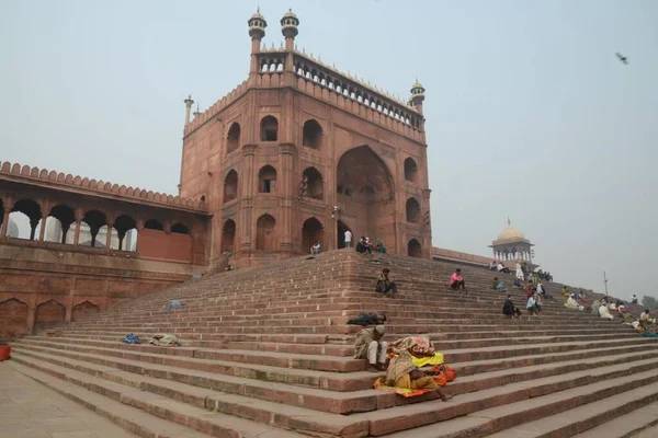 Portão Oriental Jama Masjid Delhi — Fotografia de Stock