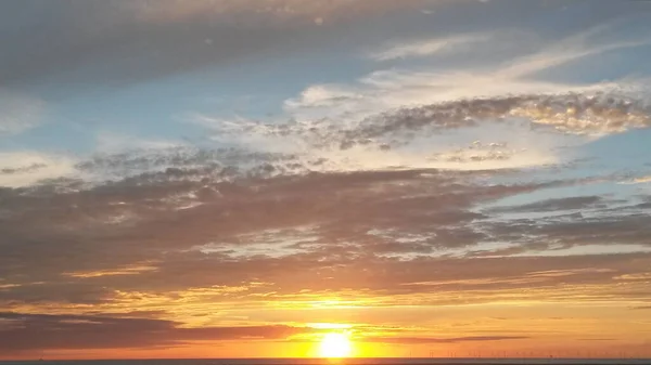Sunset Beach Borkum — Stok fotoğraf