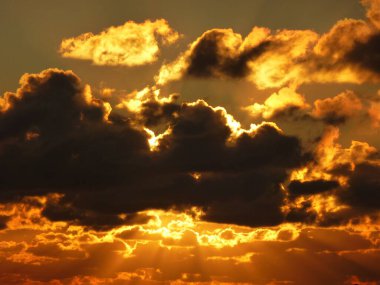 Atmospheric sunset at Borkum island