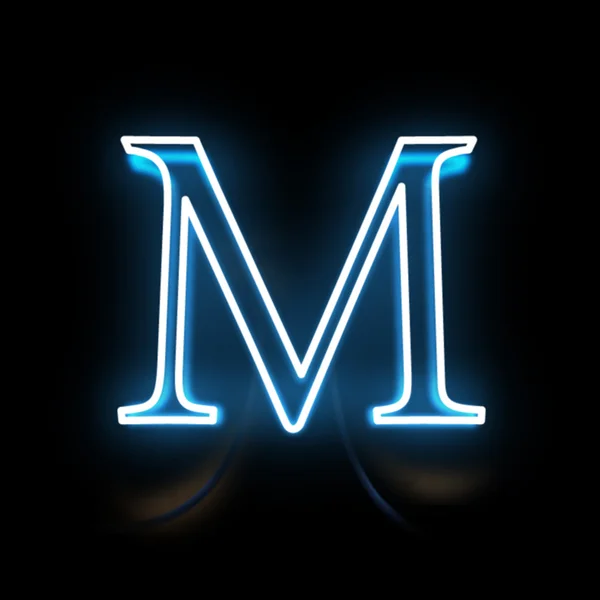 Neon m — Stockfoto