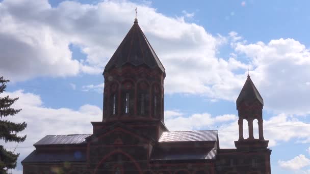 Kerk Oude Armeense Stad Gyumri — Stockvideo