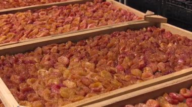 Kurumuş meyve fabrikasında çalışma süreci
