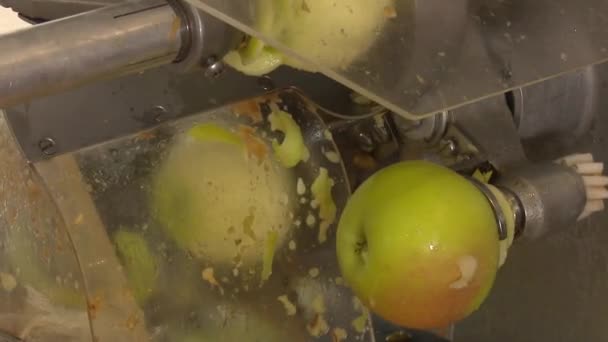 Proceso Trabajo Fábrica Jugo Manzana — Vídeos de Stock