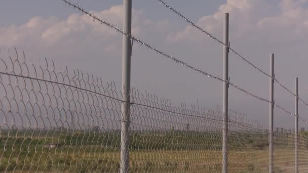 Clôture Fer Prison Européenne Sauvage — Video