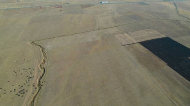 Yüksek dağlara yakın büyük tarlalar