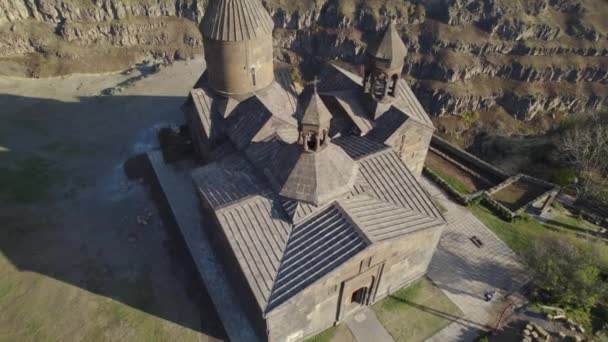 Saghmosavank 亚美尼亚古代基督教教堂 — 图库视频影像