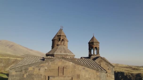 Saghmosavank Starověký Křesťanský Kostel Arménii — Stock video