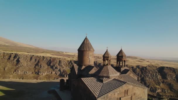 Saghmosavank Den Forntida Kristna Kyrkan Armenien — Stockvideo