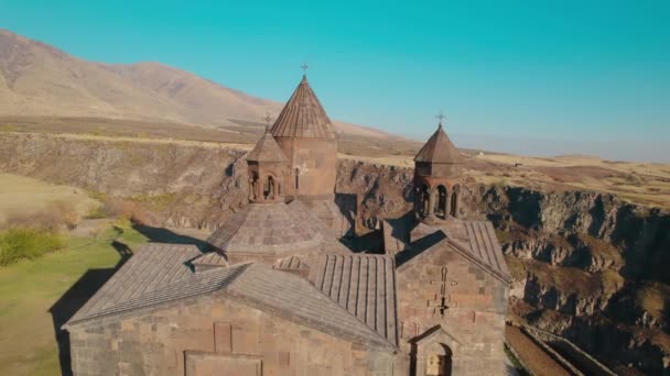 Saghmosavank Ancient Christian Church Armenia — Stock Video